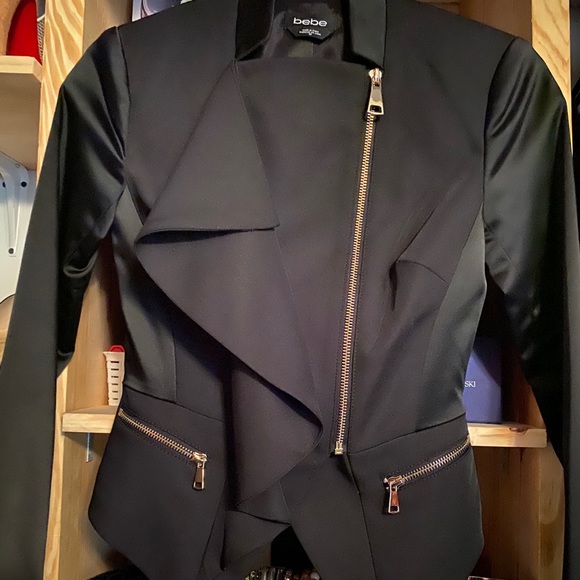 bebe Jackets & Blazers - Bebe satin zip up jacket